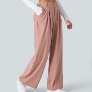 HALARA Flex High Waisted Pocket Wide Leg Waffle Work Pants